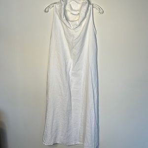 BRYN WALKER White linen dress with pockets